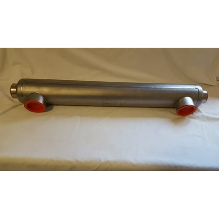 - 85,000 BTU Titanium Tube and Shell Heat Exchanger for Saltwater Pools/Spas ss