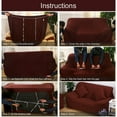 thumbnail image 7 of 2pcs Stretch Sectional Couch Covers 3 Seater+3 Seater L Shape Sofa Covers Corner Sofa Slipcover, 7 of 7