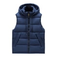 thumbnail image 3 of LIBRCLO Puffer Vest for Women Hooded Thickened Sleeveless Jacket Winter Warm Down Alternative Coat, 3 of 3