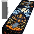 thumbnail image 3 of OutmaxHome Vintage Halloween Theme Table Runner, 14x48 Inch Fall Quilted Table Runner, Halloween Farmhouse Tabletop Diningroom Decor, 3 of 6