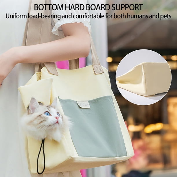Bolsa de Transporte para Mascotas - Bolso Bandolera de Lona para Gatos y Perros MNFD