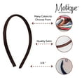 thumbnail image 4 of Motique Accessories Thin Headbands for Women Solid Satin 4 Pack - Brown, 4 of 5