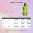 thumbnail image 7 of Zaldita Women's Halloween Fairy Costume Shiny Metallic Sleeveless Dress with Elf Ears And Butterfly Wings Pink XXL, 7 of 7