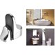 thumbnail image 5 of Soporte de estante de vidrio de 4 piezas, estante de vidrio de baño de aleación de zinc pulido ajustable, 5 of 5