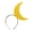 Moon, variant on Callipe Star Moon Sun Headband Women Girls Kids Hairpiece Fabric Tiara Halloween Stage Weddings Cosplay Headgear