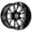 Blade Cut (Black/Milled), variant on 22" Inch Hostile H113 Rage 22x10 8x165.1(8x6.5") -25mm Satin Black Wheel Rim