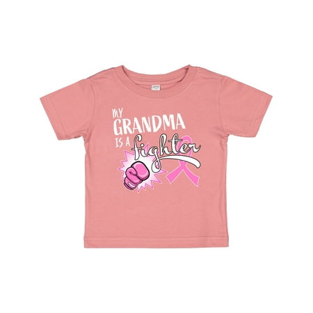 

Inktastic My Grandma is a Fighter- Breast Cancer Awareness Gift Baby Boy or Baby Girl T-Shirt