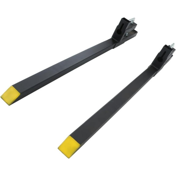 labwork 60 inch Pallet Forks, 2000 lbs Capacity Clamp on Pallet Forks, be Applied to Tractor Skid Steer Loader Bucket, Heavy Duty Quick Attach Forks with Adjustable Stabilizer Bar