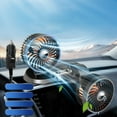 thumbnail image 2 of Bgsha 1pc 360 degree Rotation 2Speed Cooling Cooler USB 5V 12V 24V Double Head Car Fan, 2 of 8