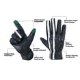 thumbnail image 7 of Motorcycle Leather Gloves With Reinforced Knuckles, Full Finger, Touchscreen Finger Tips, Black ZAMGEAR, 7 of 7