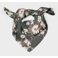 thumbnail image 3 of Bimba Gray Floral & Bird Pure Silk Printed Head Bandanas Summer Neck Wrap Scarf 40 x 80 Inches, 3 of 6