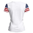 thumbnail image 5 of Evdexr Womens 250th Anniversary Usa Shirts 4th Of July T Shirts Patriotic Short Sleeve Usa Flag Print Tees 1776 2141 Crewneck Casual Plus Size Blouses Army Green L, 5 of 6