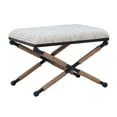 thumbnail image 5 of Linon Brewster Boho Backless Campaign Accent Stool, Black/White, 5 of 10
