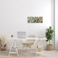 thumbnail image 2 of Stupell Industries Complex Playful Tone Abstraction Bright Green Pink Blue Global Painting Gallery-Wrapped Canvas Print Wall Art, 10 x 24, Design by Lisa Ridgers, 2 of 6