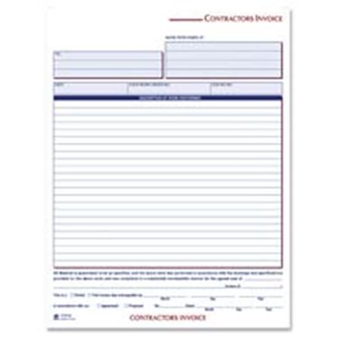 Adams-1PK Adams Contractor Forms - 100 Sheet(S) - 2 Partcarbonless Copy ...