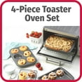 GoodCook 4Piece Nonstick Steel Toaster Oven Set with Sheet Pan, Rack