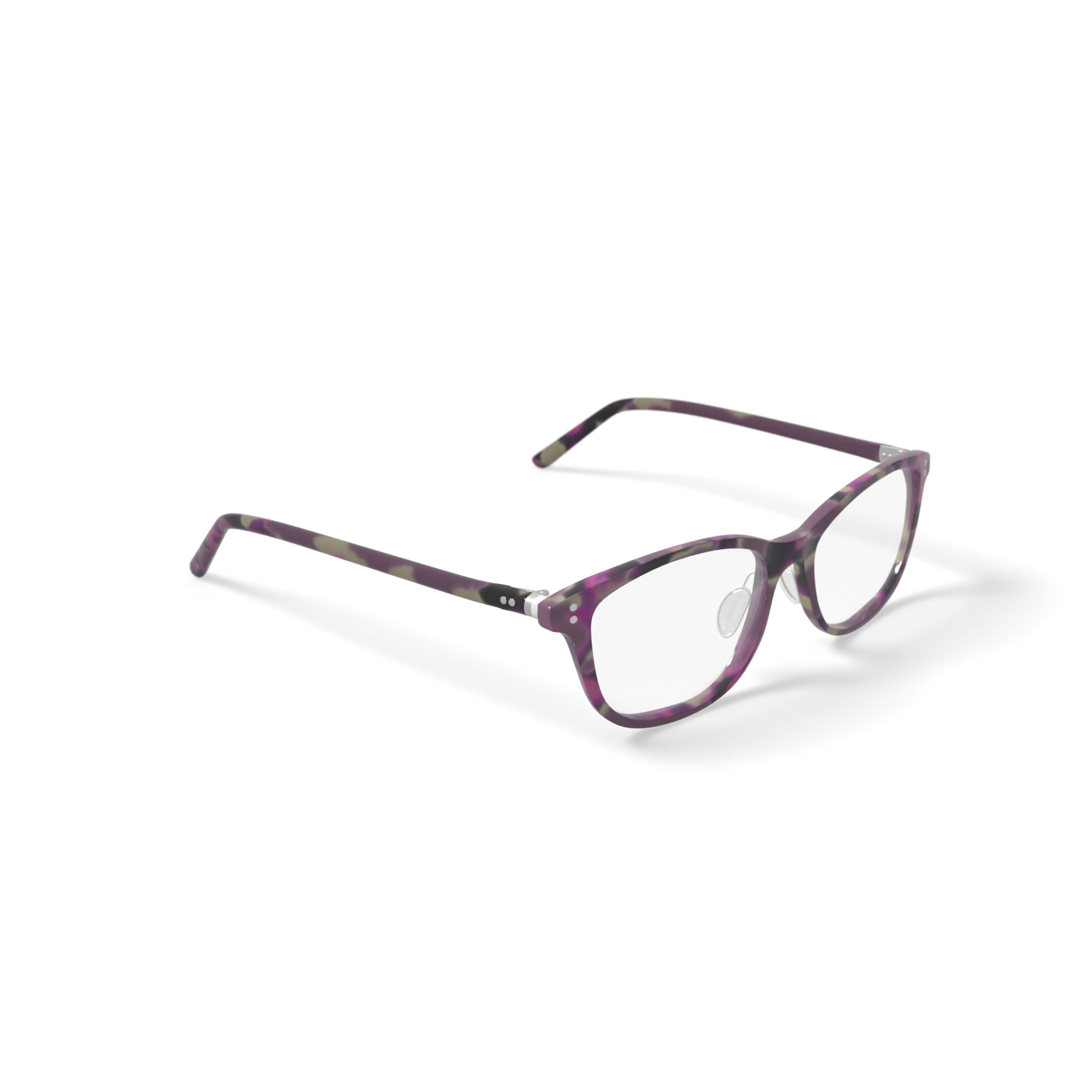 Walmart Women's WOP68 Oval Prescription Eyeglasses with Case, Purple Tortoise