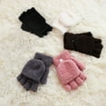 thumbnail image 3 of Visland Women's Winter Gloves Warm Wool Knitted Convertible Fingerless Mittens, 3 of 4