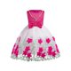 thumbnail image 1 of Girls Floral Bridesmaid Tutu Tulle Dress Kids Wedding Party Bow Princess Dresses 3-9 Years, 1 of 2