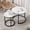 White, variant on Algherohein Round Nesting Coffee Table Modern Marble Top Set of 2 for Living Room White