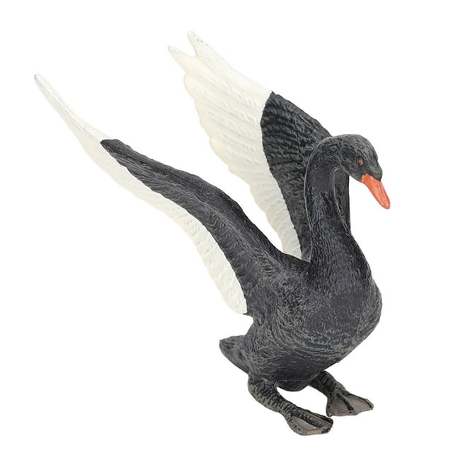 Black Swan Model, Stimulate Imagination Lifelike Appearance Black Swan Figurine For Kids