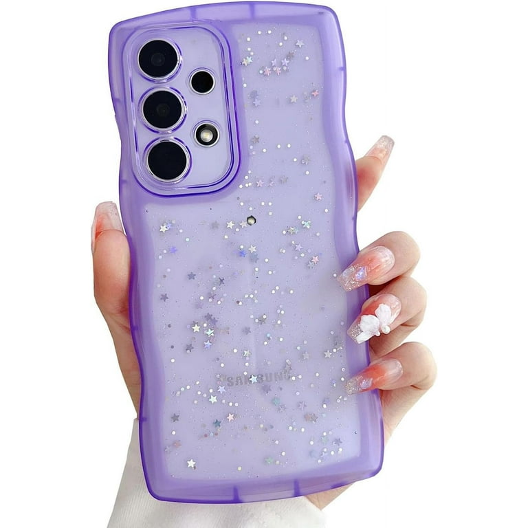 Compatible with Galaxy A32 5G Case for Women Girls Glitter Bling Camera  Lens Protector Cute Curly Wave Frame Silicone Shockproof Protective Cover  Phone Case for Samsung Galaxy A32 5G(CLEAR) - Walmart.com