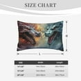 thumbnail image 4 of Daiia White And Red Storm Dragon Bedding Waterproof Pillow Protector Zippered Queen – Bed Bug Proof Pillow Encasement-14"x20", 4 of 6