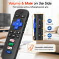 thumbnail image 4 of (Pack of 2) Replacement Remote Control Only for All Roku TV,Compatible for TCL Roku/Hisense Roku/Onn Roku Series Smart TVs (Not for Roku Stick and Box), 4 of 10