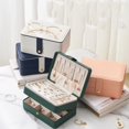 thumbnail image 3 of Caja de almacenamiento de joyas, organizador portátil de viaje, joyería para estuche para niñas, Ideal, 3 of 5