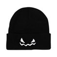 thumbnail image 2 of Lroveb Halloween Hats for Women and Men Unisex Knitted Hat Pumpkin Embroidery Funny Wool Pullover Beanie Hat, 2 of 6