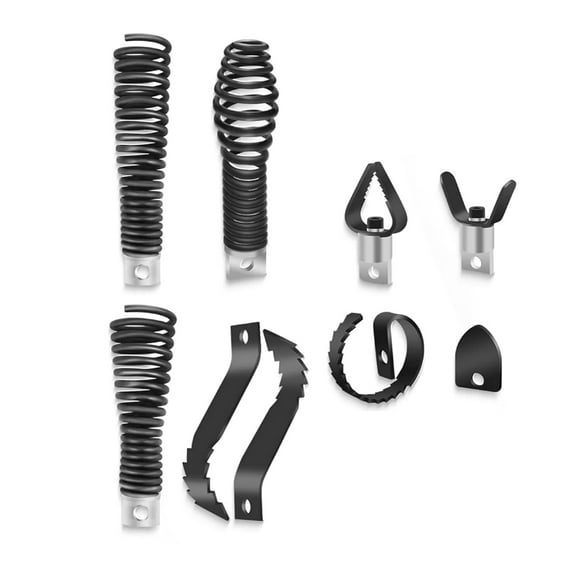 TAPDRA Multi-functional Drain Cleaner Cutter Head for 50ft-100ft Electric Drain Snakes Kitchen Bathroom Pipe Clearing Black Steel