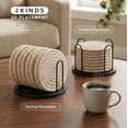 thumbnail image 6 of Coasters Set of 8 for Drinks, 4 Inch Large Coasters for Coffee Table, Tabletop Protection for Hot & Cold Drinks, Versatile Coasters for Home Decor, Non-Slip & Easy to Clean, Mixed Brown, 6 of 7