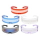 thumbnail image 1 of Paquete De 5 Divertidas Gafas De Visera Alienígena Rave, Unisex, Gafas De Tinte Espejadas, Disfraz, 1 of 9