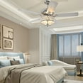 thumbnail image 2 of Costway 52'' Ceiling Fan With Light Modern Chandelier Fan with Reversible Blades Silver, 2 of 10