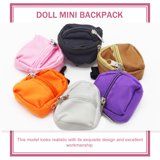 4Pcs Mini Doll Backpacks - Dollhouse Accessories With Zippers 8x7x3.5cm Polyester