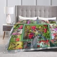 thumbnail image 3 of Hummingbirds Blanket for Girls Boys Women Birds Throws Blanket Soft Flannel Flowers Blankets Warm Lightweight Fleece for Sofa Couch Bed Gifts for Kids Teens Adults Hummingbird Lovers 80"x60", 3 of 6
