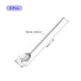 thumbnail image 2 of Uxcell 8Pack 7.3" Stainless Steel Spoon Straw Reusable Long Handle Straw Spoon Silver, 2 of 6