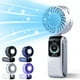 thumbnail image 1 of Ventilador portátil de alta velocidad con turbina de hielo de refrigeración digital 2025 - 4 colores, ventilador plegable de sobremesa y mástil, viento fuerte, USB recargable, refrigeración portátil, 1 of 9