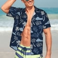 thumbnail image 4 of Uemuo Hawaii Palms Printed Regular Fit Short Sleeve Casual Hawaiian Shirt for Men,Aloha shirt,Tropical shirt,Floral print shirt,Vacation Beach shirt-Large, 4 of 9