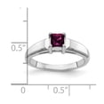 thumbnail image 2 of Primal Gold 14 Karat White Gold 4mm Princess Cut Rhodolite Garnet Ring, 2 of 3