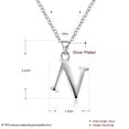 thumbnail image 3 of EOEMY Sterling Silver Plated Necklace Women Pendant Initial Letter Alphabet B375-N, 3 of 7