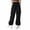 Black B1, variant on Girls Cargo Pants Fleece Elastic Waist Wide Leg Sweatpants with Pockets Teen Clothes for Girls Size 5-15