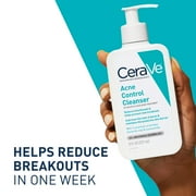 CeraVe Skin Care Acne Control Face Cleanser with 2% Salicylic Acid Clears Acne Blackheads Pores