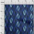 thumbnail image 2 of oneOone Cotton Silk Royal Blue Fabric Ikat Sewing Material Print Fabric By The Yard 42 Inch Wide, 2 of 4