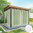 thumbnail image 4 of 1 Panel Outdoor Curtains for Patio Waterproof 54"x95" Grass Green Retro Greek Key Weatherproof Privacy Outsides Curtains, Geometric Greece Ancient Rustic Grommet Thermal Drapes for Cabana Porch, 4 of 8