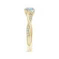 thumbnail image 3 of ANGARA Natural Nature Inspired Aquamarine & Diamond Twisted Vine Ring in 14K Yellow Gold for Women (Size-6mm) | March Birthstone, Anniversary, Jewelry Gift for Women | Natural Aquamarine Ring, 3 of 10