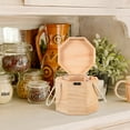 thumbnail image 4 of Loose Tea Wood Jars with Lids Tins Canister Household Vintage, 4 of 6