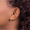 thumbnail image 3 of 14K Yellow Gold Polished Cross Dangle Post Earrings (19 X 6) Made In Indonesia tc741, 3 of 5