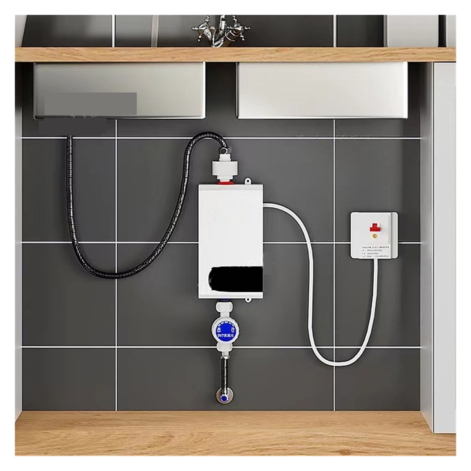 Instant Water Heater 5500w Portable Electric Heaters For Bathroom Hot Water Shower And Home Kitchen Heating ,Compact Design