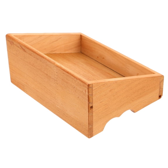 FUEENIRVA Phone Holder for Desk Coffee Wood Organizer with Multi Compartment Storage